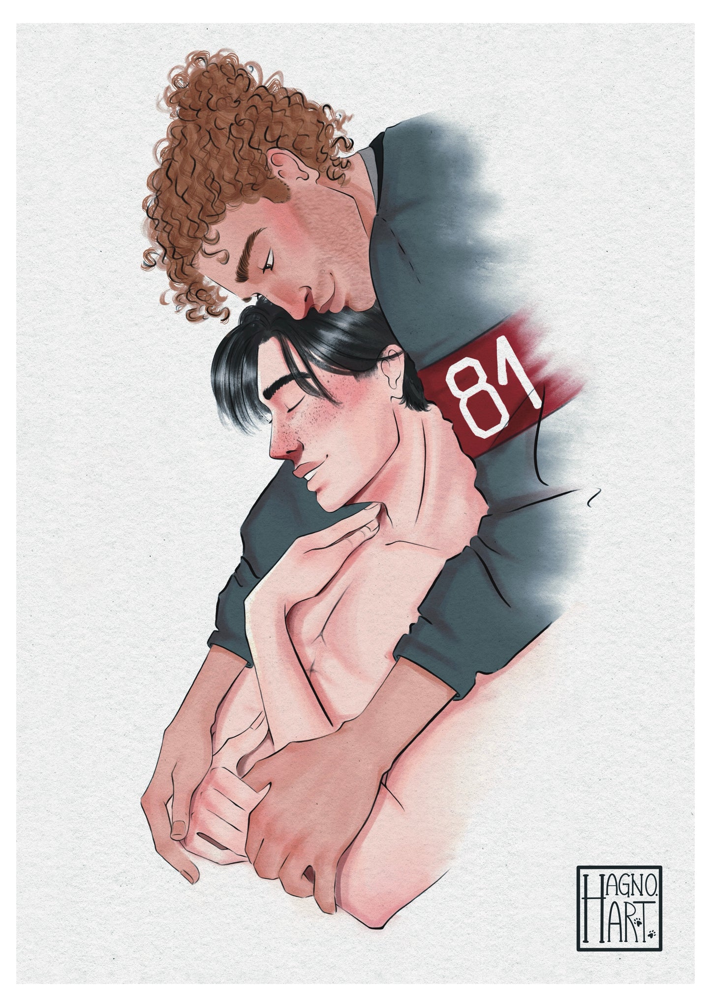 Print - Shane and Ilya Hug